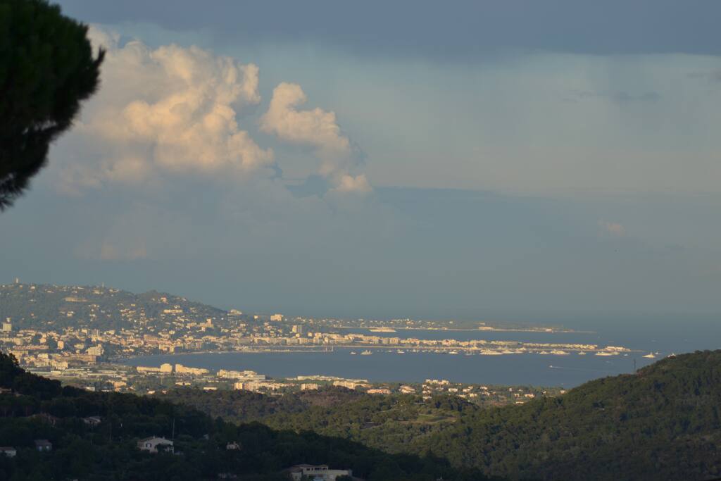 Sea view of the bay of Cannes