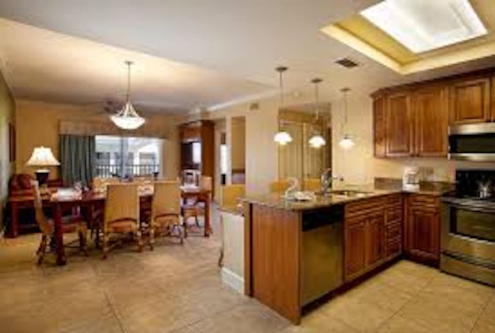 Fully equipped kitchen and dining areas