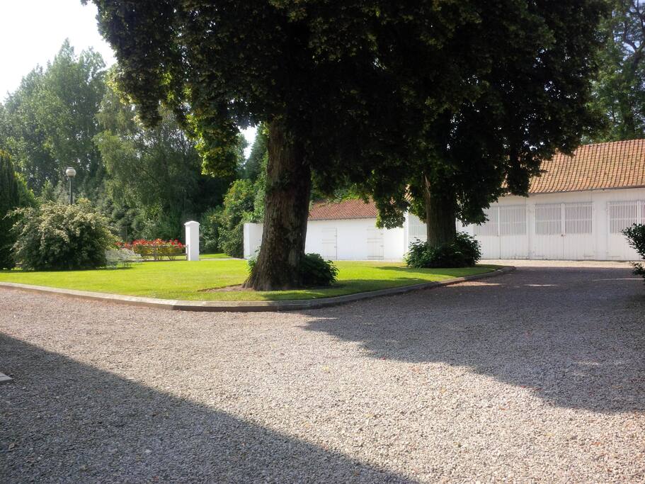 Main courtyard and stables