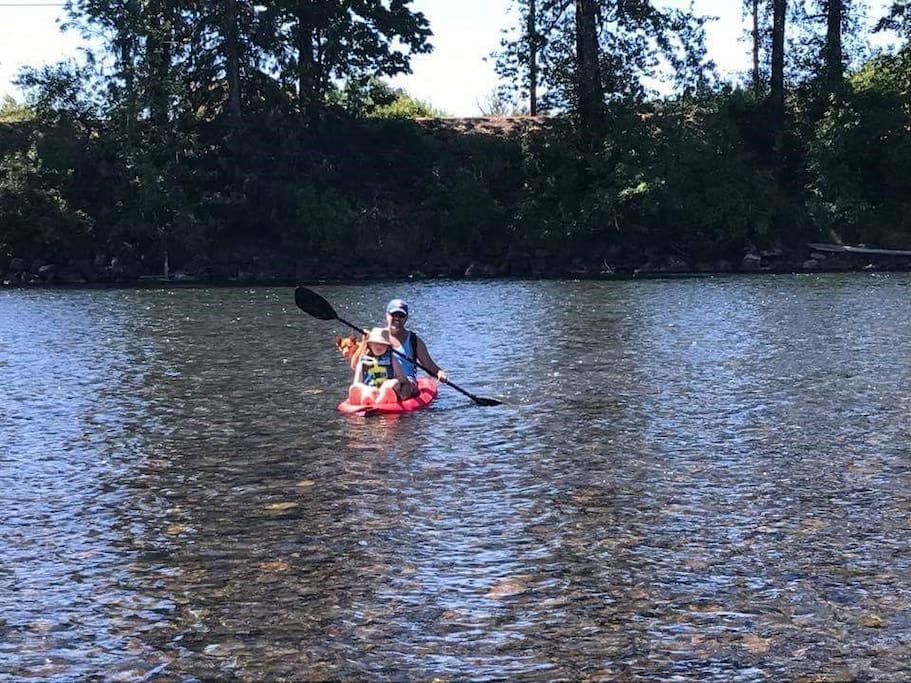 Kayak on the river
