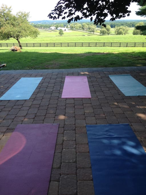 New patio for yoga with view