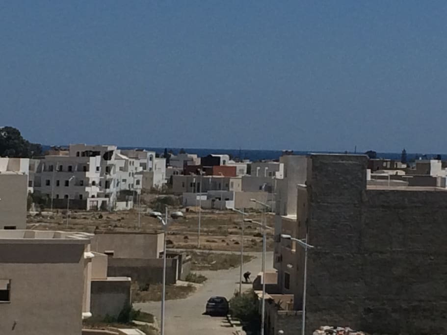 Vue de la terasse , la mer est a 1 km