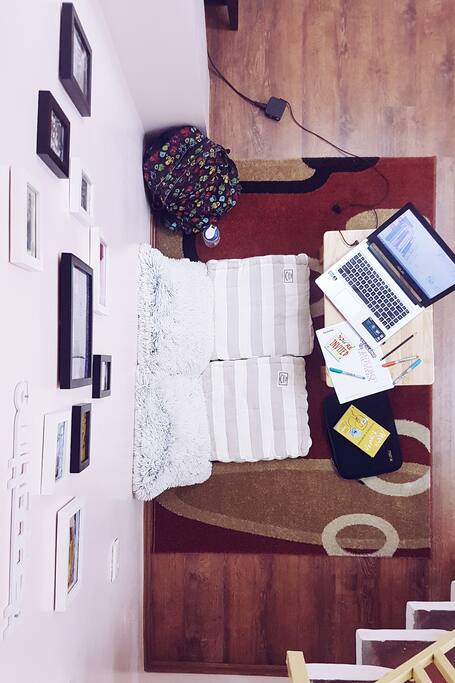 A cute working corner. This is also our favorite spot!