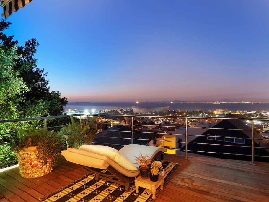 Sensational lights at night overlooking the beautiful city below..