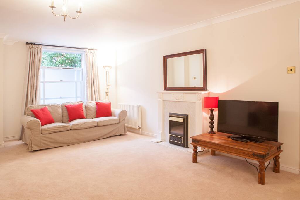 Spacious living room with plenty of seating