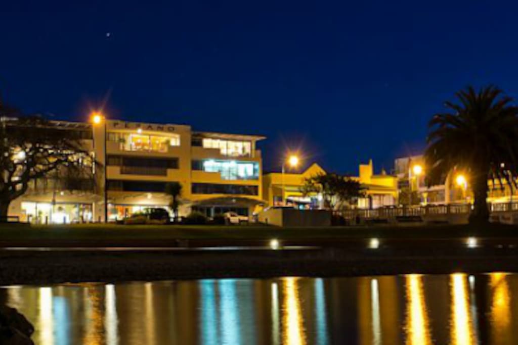 the waterfront by night
