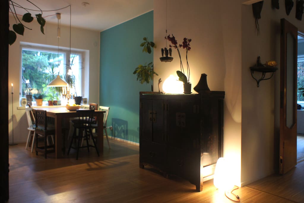 view from the entrance, dining-area