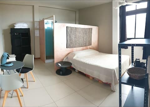 Private air-conditioned room and private bathroom