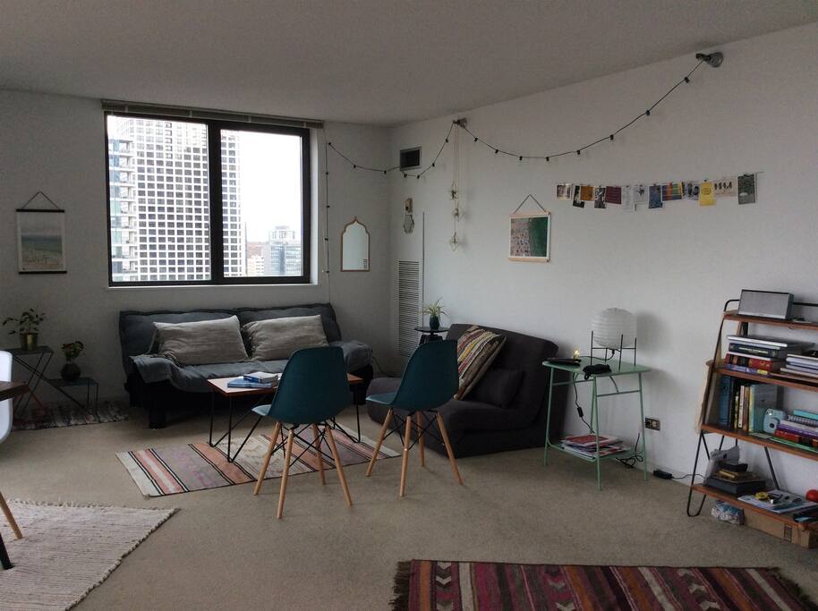 Two sofa beds in the living room