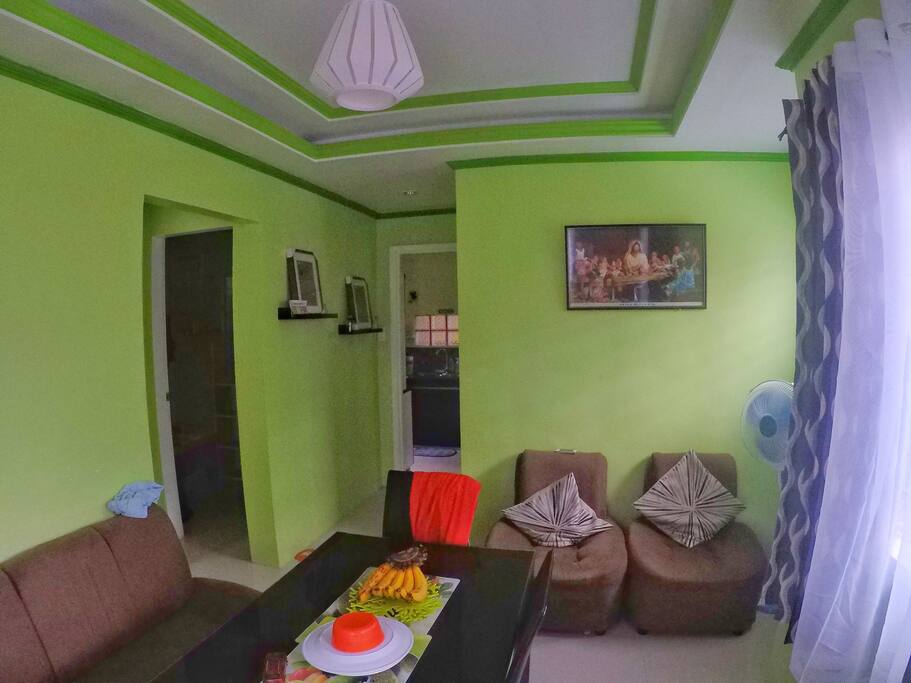 Day shot of dining/living room