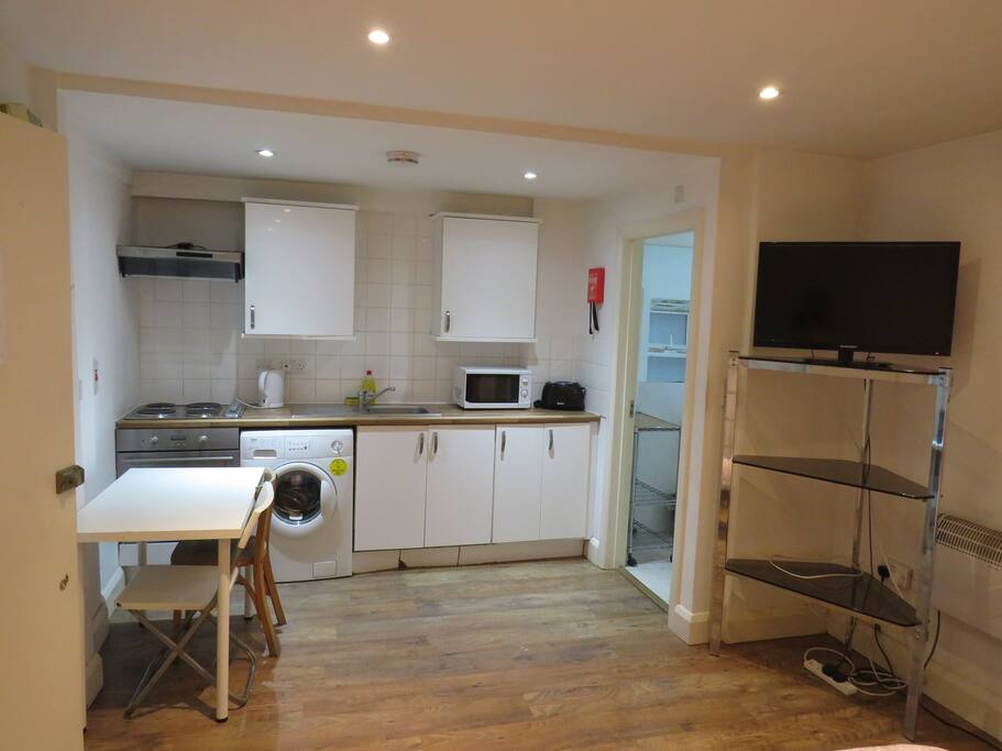 The Kitchen Side of the Studio Flat