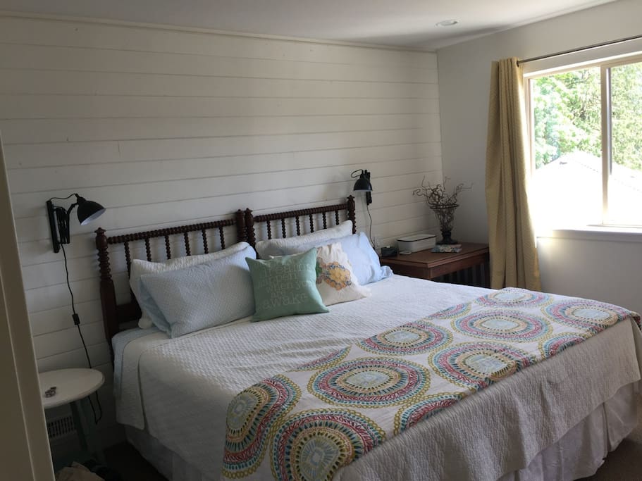 Upstairs master bedroom with king bed