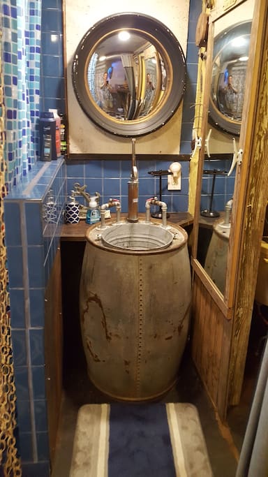 custom sink 1915 oil drum