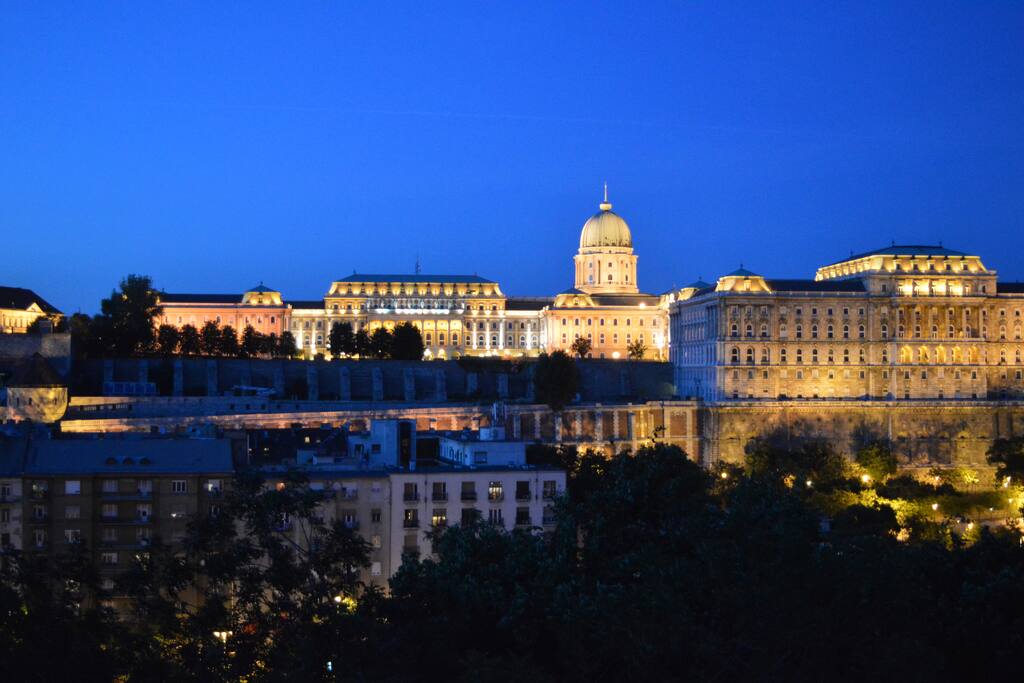 You can see the 1000 years old Buda Castle through the window!
