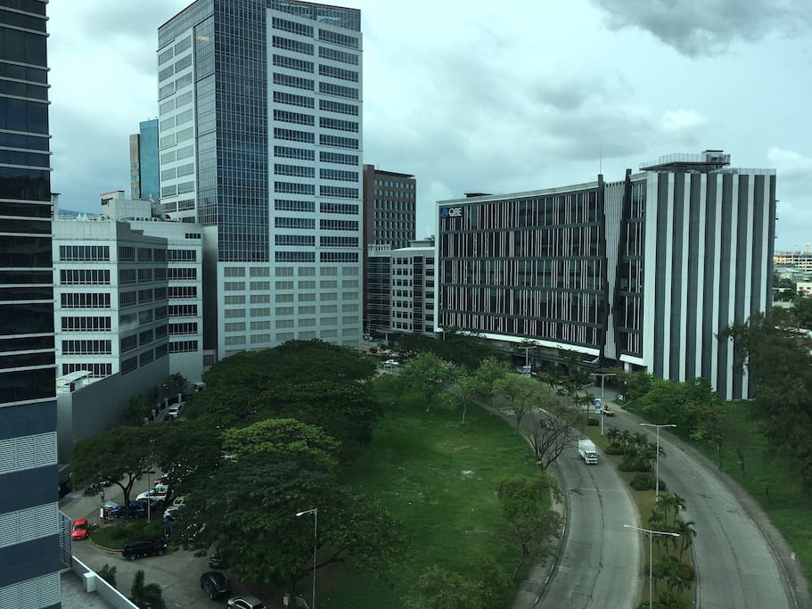 Panoramic view of the business center