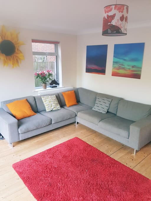 Big sofa in living room