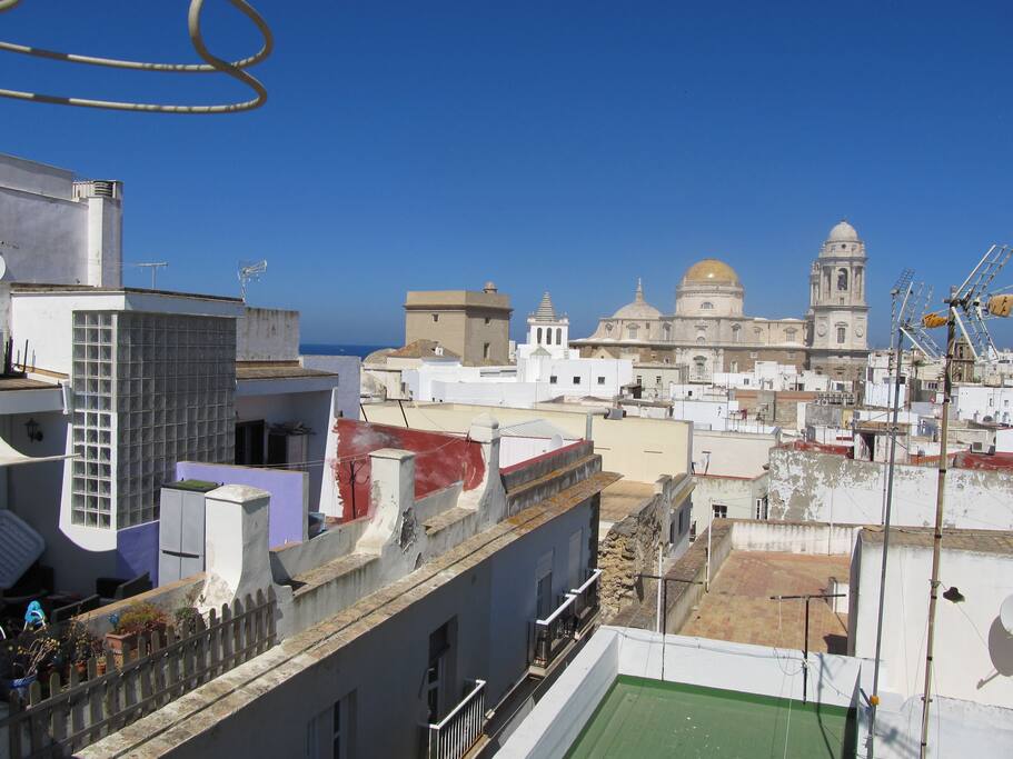 What a view from the roof top balcony