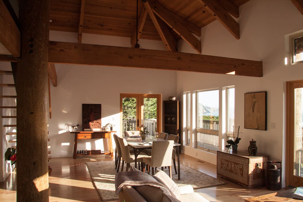 The Haiku House in the sunlight.