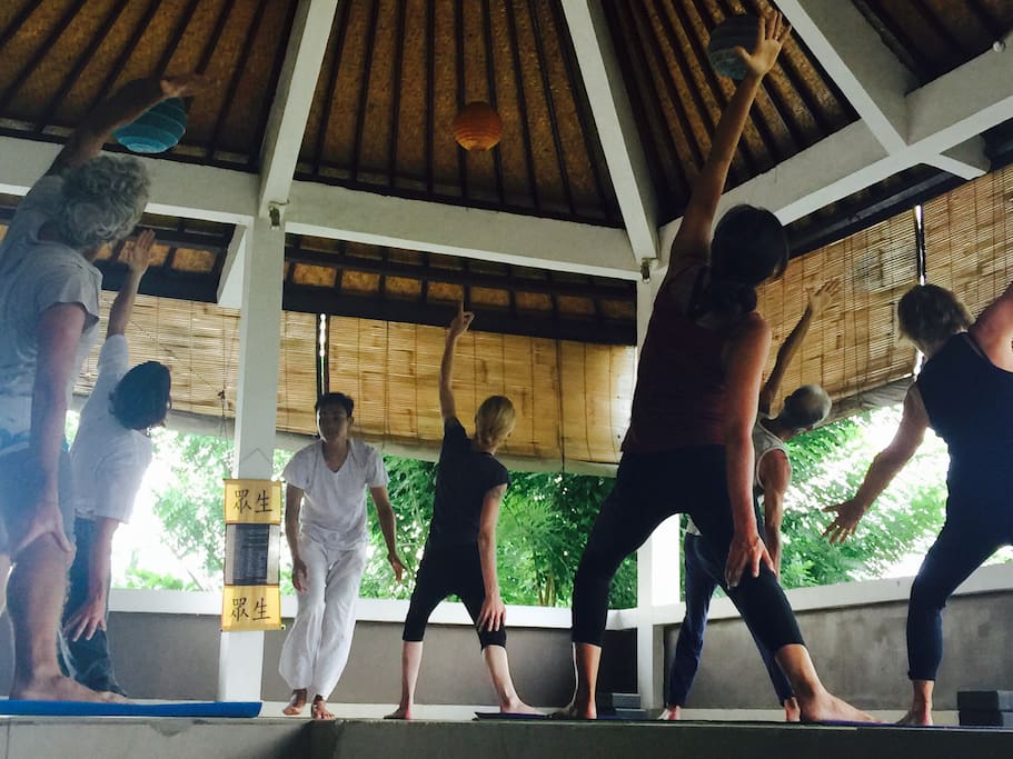 Small yoga classes with personal attention.
