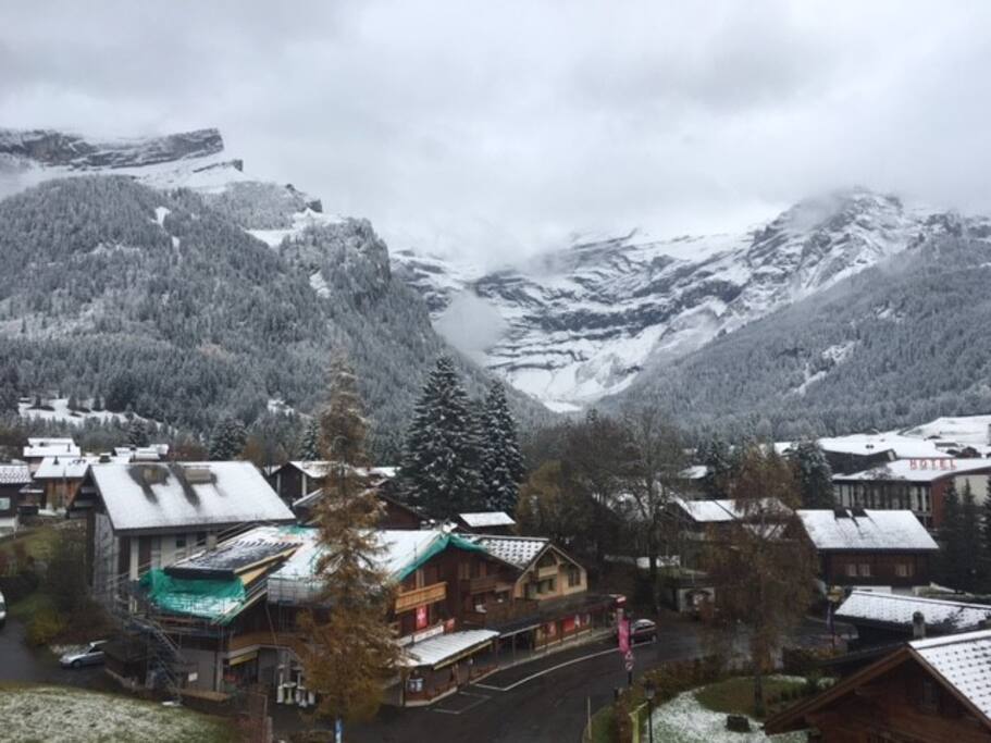 View from balcony in the winter