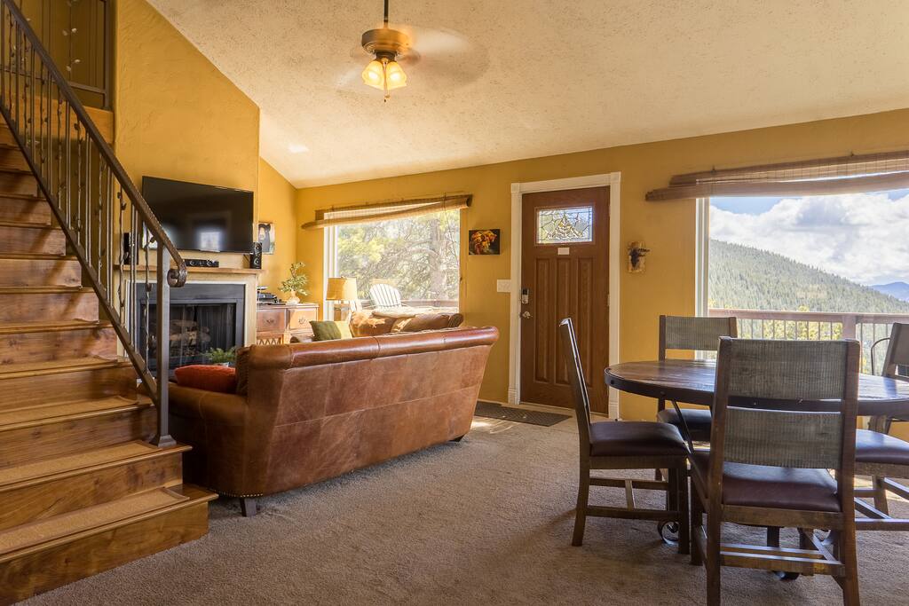 Living room and dining