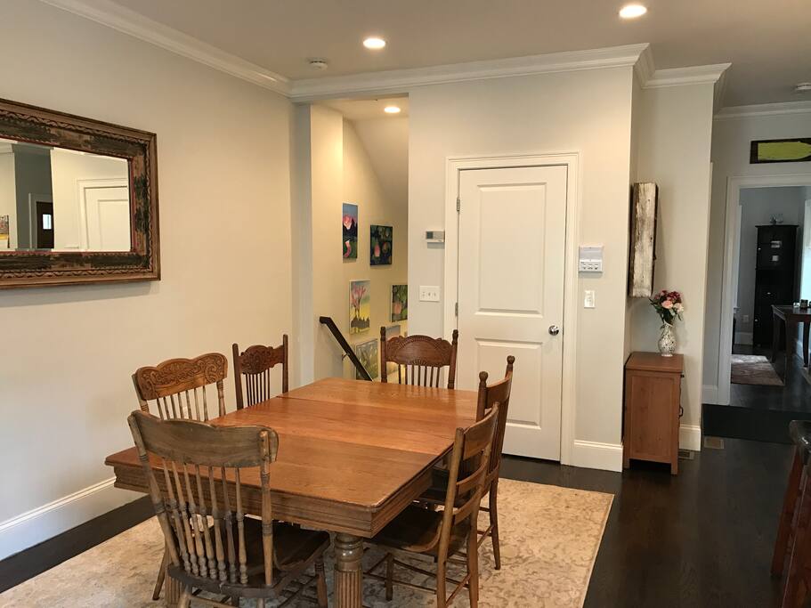 Dining area and stairs to lower level
