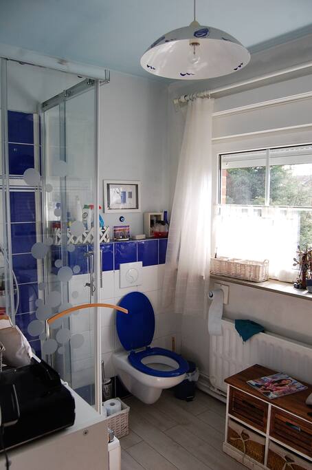 Salle de bain avec douche