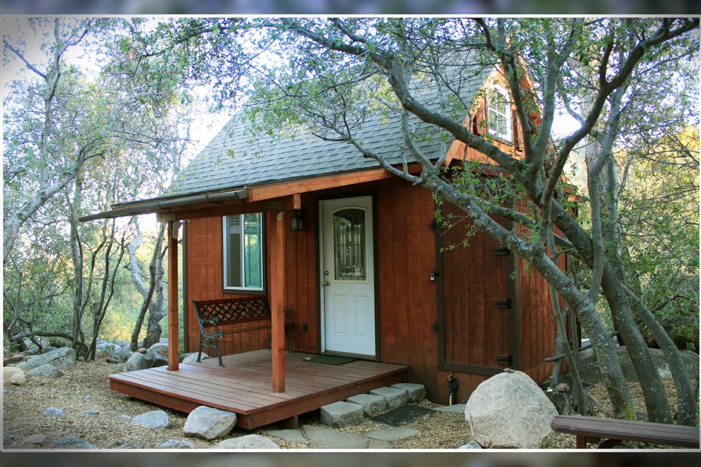OffGrid Tiny House at Spirit Walk Cabins for Rent in Wofford Heights