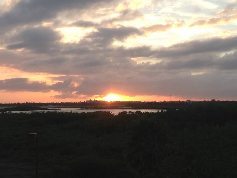 Sunset from the balcony