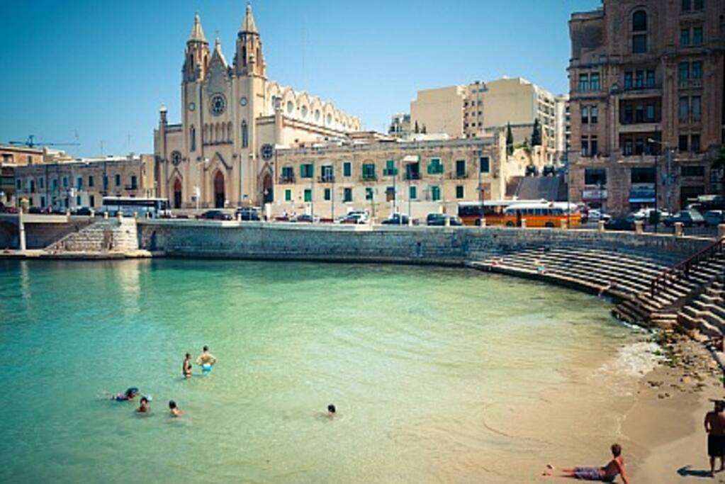 Balluta bay just 7 min away by walk