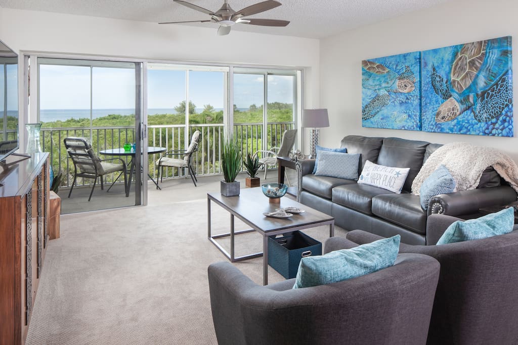 Gulf views from the living room