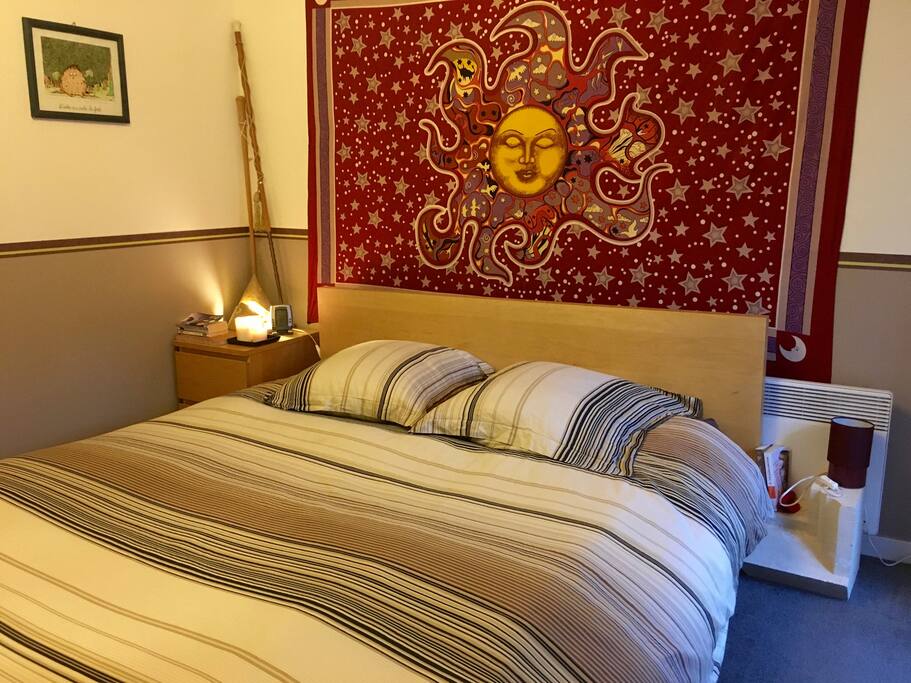 Chambre reposante avec grand lit confortable (160)