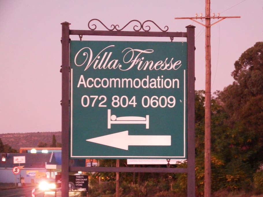 Road-sign opposite our gate
