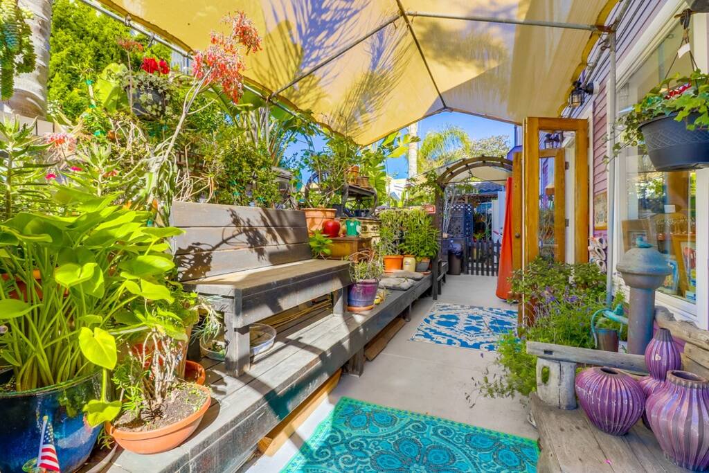Garden Entrance and Bench Seating