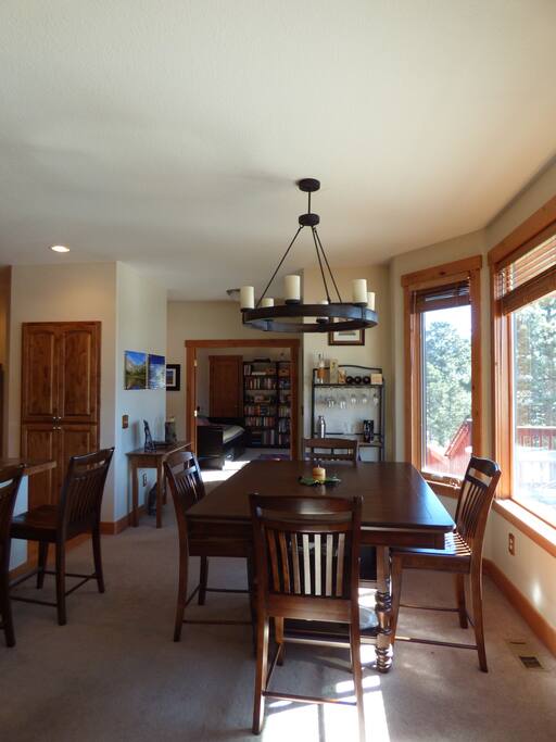 The dining room, table extends to seat 8 comfortably