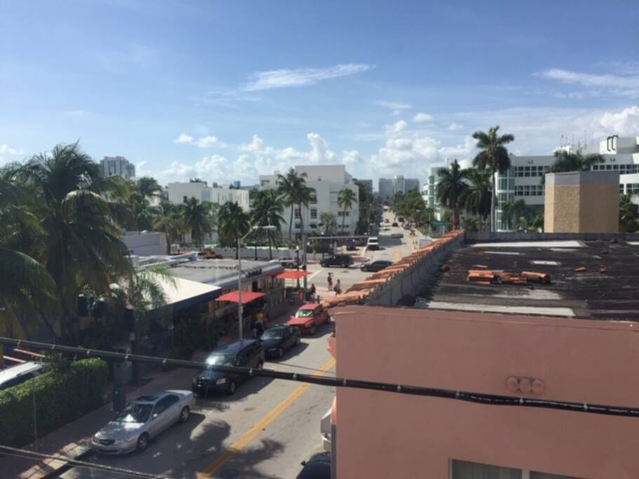 Looking out of the window (west)