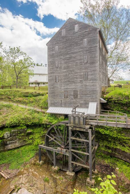 The wheel was added last year. The Fairfield County Historical Parks estimates that the grist mill will be churning out flour and corn meal late summer of 2017.