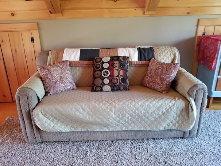 Pull-out couch in the loft.
