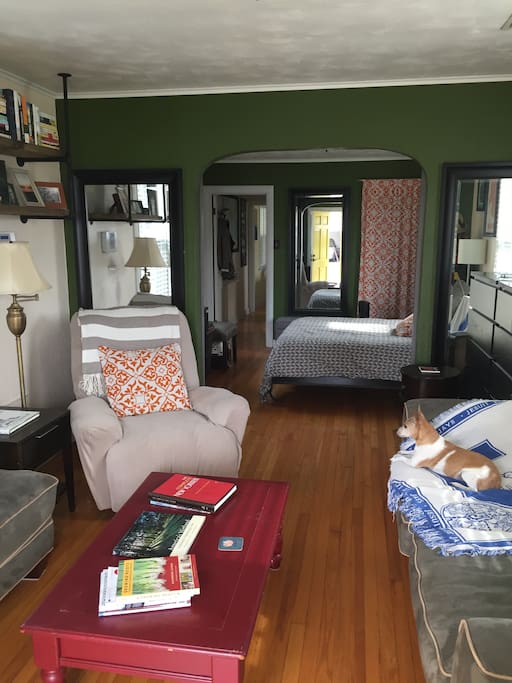 Living room and bedroom (can be closed off with barn doors)