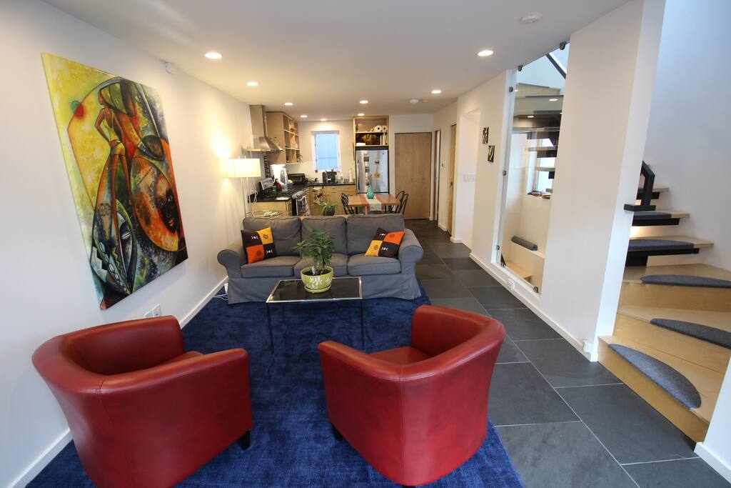 Colorful contemporary African design living room