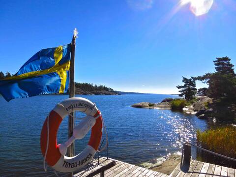 Dock life in the southern archipelago of Stockholm