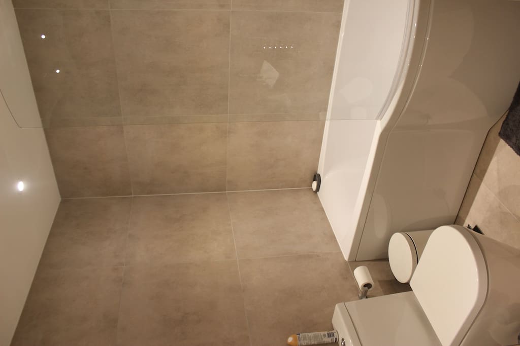 second bathroom with bath & shower