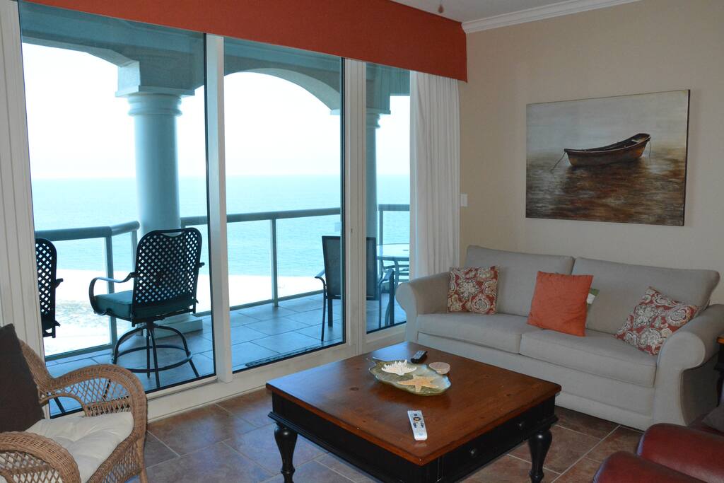 Living room looking out to Gulf of Mexico
