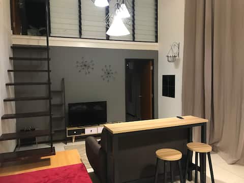 Homely cozy comfy lofty
