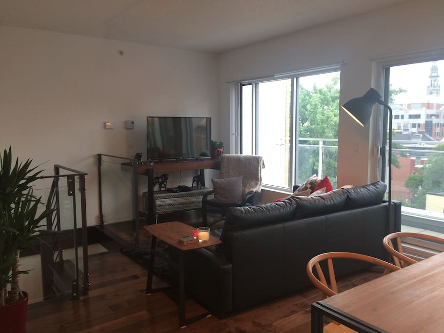 Living room with balcony