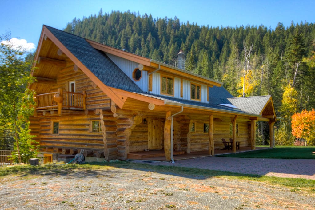 Built by the original owner in 1984 and recently renovated, this family owned log-house bursts with character