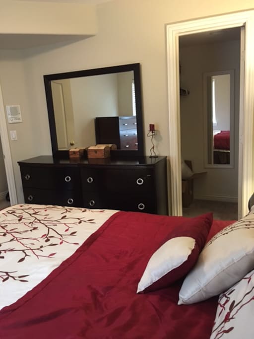 Mirror and walk in closet