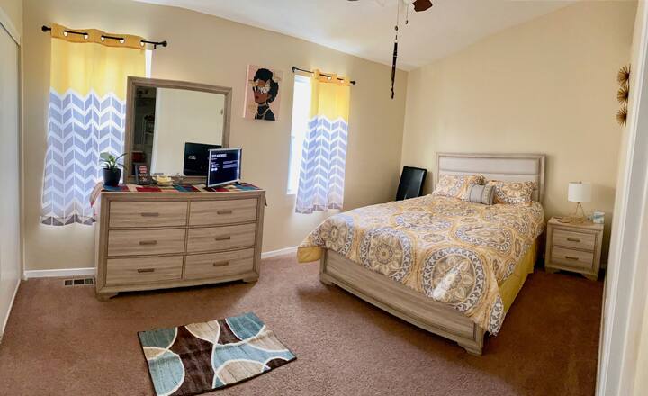 Energize your soul in this bright bedroom. 
