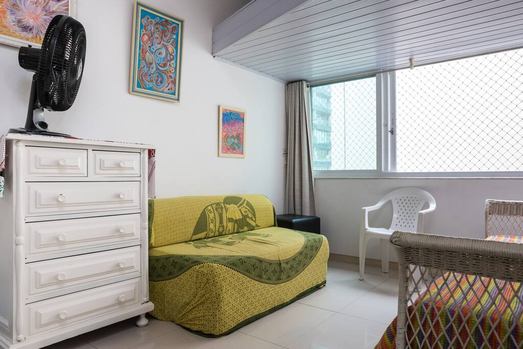 Wardrobe available to use and large window lets in lots of daylight.