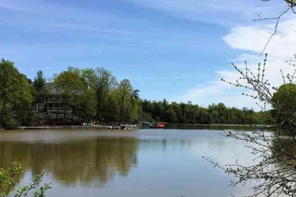 lake view in back yard